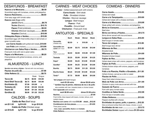 Menu photo 7 Los Alteños Hammond, IN