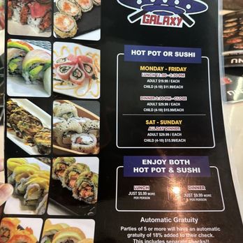 Galaxy Hotpot & Sushi - Menu- hours and prices - Sushi Bars Near Me - Deerfield, Illinois
