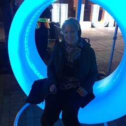 Illuminate Yaletown - Light swing chair! It changes colors.