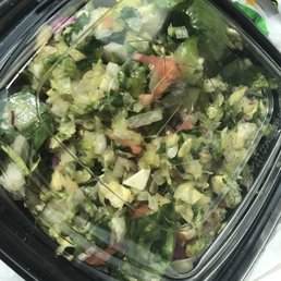 Chopped salad in a to-go container.