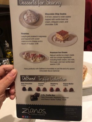 Menu photo 2 Ziano's Italian Eatery Fort Wayne, IN