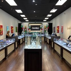 Avonlea Jewelers - Showroom with Christmas decorations.