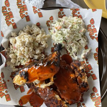 Phil's BBQ - Baby Back Ribs and Chicken Dinner with Macaroni Salad and Coleslaw - Barbeque Near Me - San Diego, California