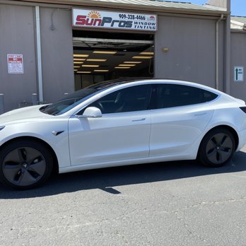 SunPros Window Tinting - Tesla Model 3 tinted with Formula One Stratus 15% with 35% front doors - Car Window Tinting Near Me - Loma Linda, California SunPros Window Tinting - Tesla Model 3 tinted with Formula One Stratus 15% with 35% front doors - Car Window Tinting Near Me - Loma Linda, California