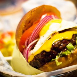 Union Station Cafe & Catering - Smash Cheese Burger with Egg