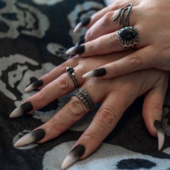 Sunset Nails - Black & White Ombre - Nail Salons Near Me - Mesa, Arizona Sunset Nails - Black & White Ombre - Nail Salons Near Me - Mesa, Arizona