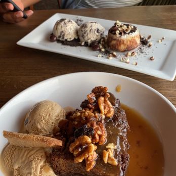 Rusty Pelican - Toffee sticky pudding on bottom. Coffee cake with Oreo ice cream on top - Seafood Near Me - Tampa, Florida