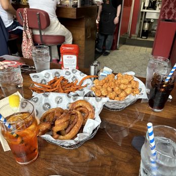 25 Degrees - This is a full size definitely plenty to shared ; Sweet Potato Fries Onion Rings Tater Tots - Burgers Near Me - Los Angeles, California