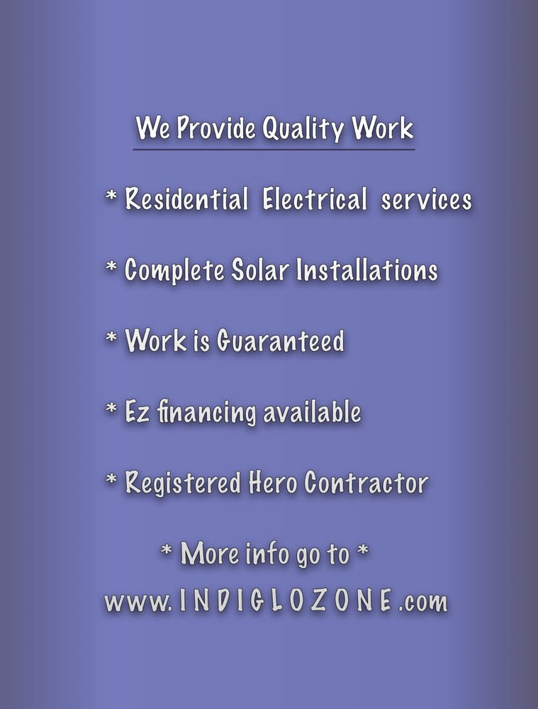 Slide of Indiglo Electric Solutions