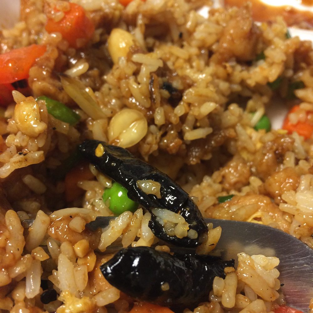 Take home Kung pap chicken peppers are burnt Take home Kung pap chicken peppers are burnt