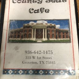 Exterior outside entrance of County Seat Cafe - Groveton, Texas Exterior outside entrance of County Seat Cafe - Groveton, Texas
