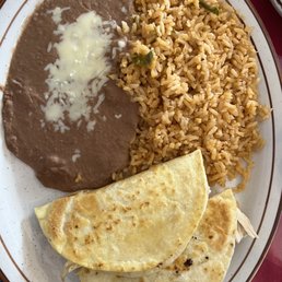 Two Quesadilla Combo with rice and beans Two Quesadilla Combo with rice and beans