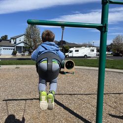Quail Run Park - Bucket swing in action