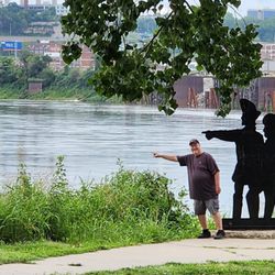 Kaw Point Park - Lewis and Clark silhouette at Kaw Point Park