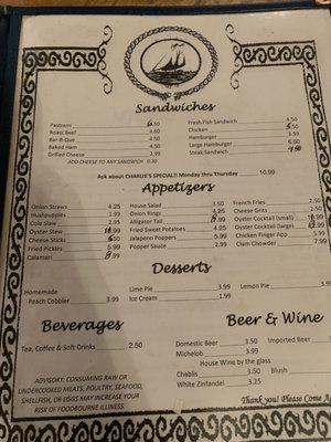 Menu photo 4 Charles Seafood Restaurant Tifton, GA Menu photo 4 Charles Seafood Restaurant Tifton, GA