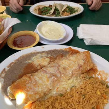 Taqueria La Unica - Chicken burrito beans rice and 3 soft tacos. All very good - Mexican Near Me - Monroe, North Carolina Taqueria La Unica - Chicken burrito beans rice and 3 soft tacos. All very good - Mexican Near Me - Monroe, North Carolina