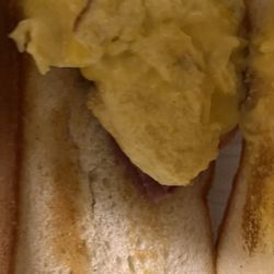 Egg Drop - Lox and egg sandwich.