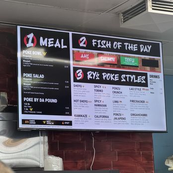 Ry's Poke Shack - Menu - Hawaiian Near Me - Pasadena, California
