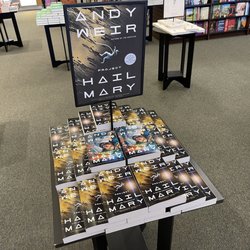 Barnes & Noble Booksellers - One of many tables spotlighting a book. This one's for science fiction author Andy Weir.