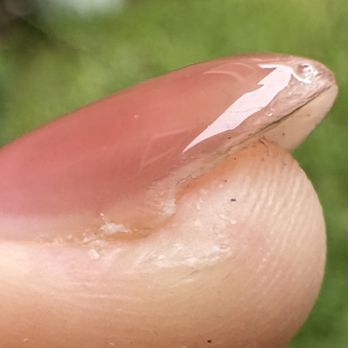 L Beauty  - Jagged edge of nails filed incorrectly. Every nail is like this! - Nail Salons Near Me - Pasadena, California