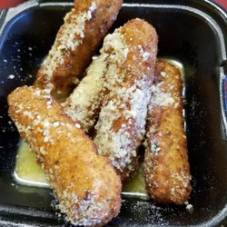 Wings to Go - Bear - Parmesan garlic cheese sticks. Basically mozzarella sticks in buttery parm garlic sauce. Don't hate until you try it.