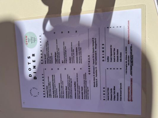 Menu photo 4 Dot's Diner Bisbee, AZ