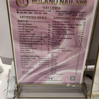 Milano Nail Spa Galleria - Nail Salons Near Me - Houston, Texas