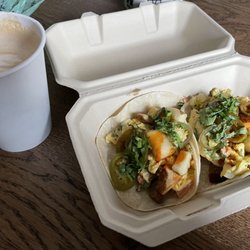 Takeout including a coconut-flavored coffee