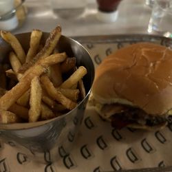 Tommi's Burger Joint - Oklahoma smash burger and fries.