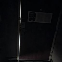 This is the door to our room. The gap let's in a lot of light and noise. This is the door to our room. The gap let's in a lot of light and noise.