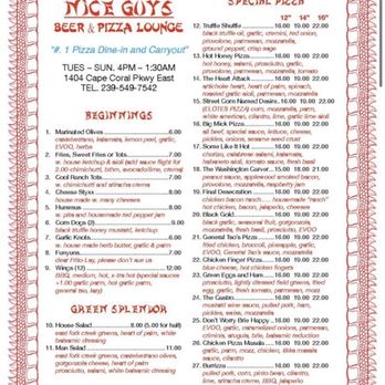 Nice Guys Pizza - Menu - Pizza Near Me - Cape Coral, Florida Nice Guys Pizza - Menu - Pizza Near Me - Cape Coral, Florida