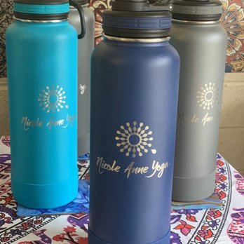 MBF Laser - Large flask water bottles that are engraved with our company logo for a team building event - Engraving Near Me - Chandler, Arizona