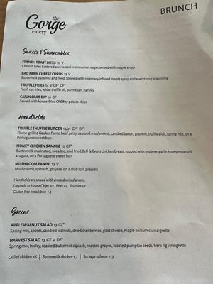 Menu photo 1 The Gorge Eatery Weissport, PA