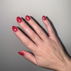 Glo Nail Salon - Red Chrome Dipped Nails