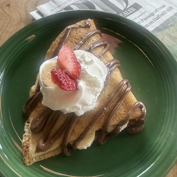 Sage & Honey - Half crepe with bananas and strawberries. Very filling - Cafes Near Me - Chagrin Falls, Ohio Sage & Honey - Half crepe with bananas and strawberries. Very filling - Cafes Near Me - Chagrin Falls, Ohio