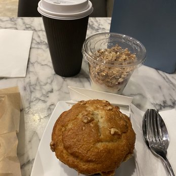 Collage Bistro & Bar - Banana nut muffin, yogurt parfait, large coffee - American Near Me - New York, New York