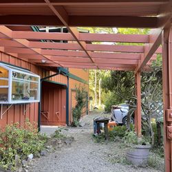 Dewey & Sons Painting - Wisteria trellis