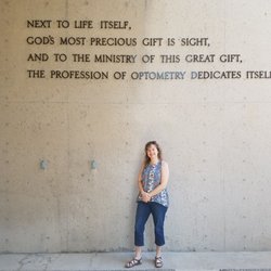 Crystal View Optometry - Dr. McKnight revisiting Alma mater.