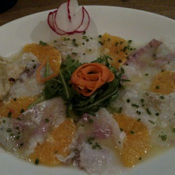 Opson - Sea bream carpaccio with oranges - Greek Near Me - Munich, BY