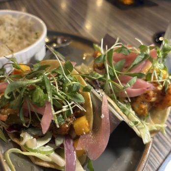 Cork & Craft - Blackened Shrimp Tacos - New American Near Me - Chandler, Arizona