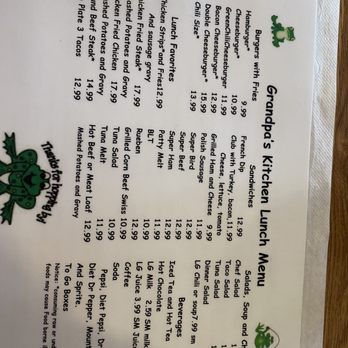 Grandpa's Kitchen - 2023 lunch menu - Breakfast & Brunch Near Me - Kingman, Arizona