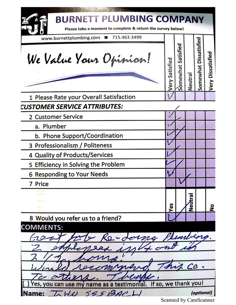 Slide of Burnett Plumbing