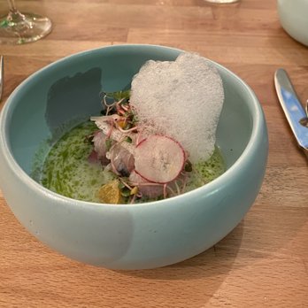 Kali Steak - Yellowtail Crudo: yuzu kosho & buttermilk / radish - Steakhouses Near Me - Los Angeles, California Kali Steak - Yellowtail Crudo: yuzu kosho & buttermilk / radish - Steakhouses Near Me - Los Angeles, California