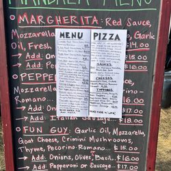 Mandala Pizza - Menu