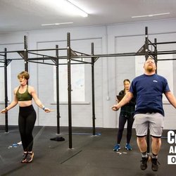 Crossfit Ampersand - Husband and I working out together