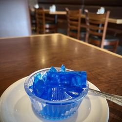 Sixth Street Grill - Blueberry Jello comes with the meal!