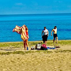 Oak Street Beach - Drying Off after a Lake Michigan Swim-10/24/2023