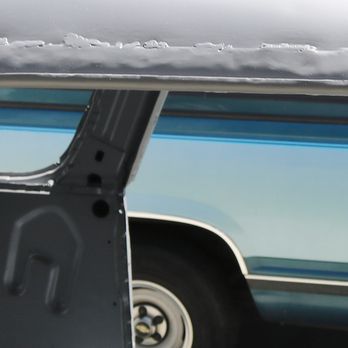 Pacific Coast Dream Machines - roof patch ..over lap welds ..  did not grind .. just thick bondo which was no better than it was - Festivals Near Me - Half Moon Bay, California