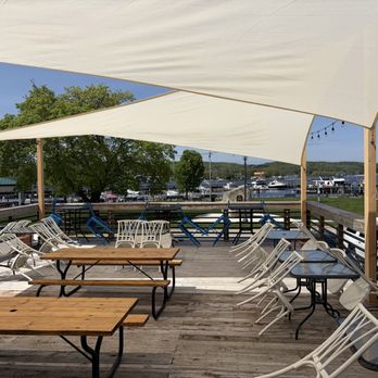 Mondays - Patio overlooking lake Charlevoix - Chicken Wings Near Me - East Jordan, Michigan