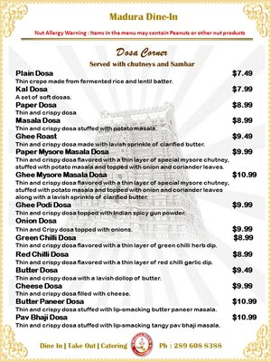 Menu photo 3 Madura Dine-In Ajax, ON Menu photo 3 Madura Dine-In Ajax, ON